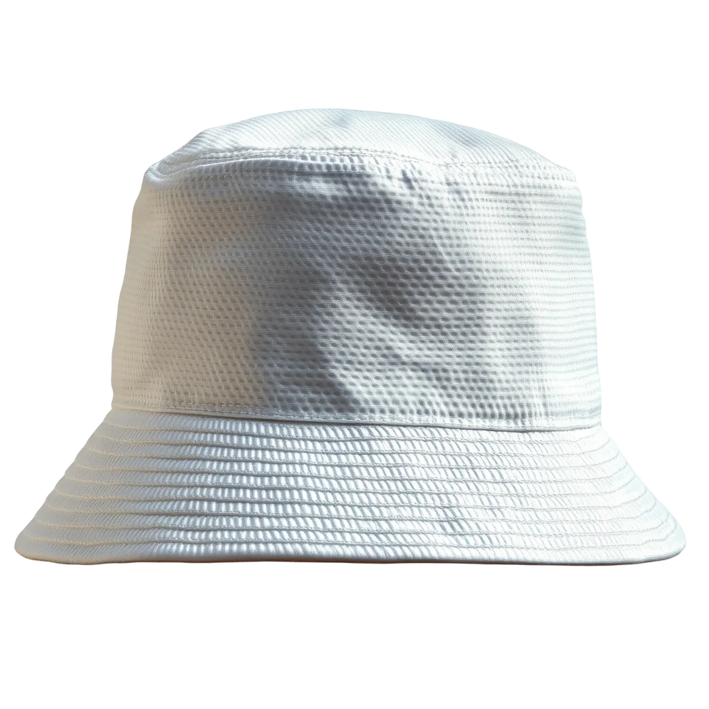 Classic White Bucket Hat Summer Headwear Free PNG