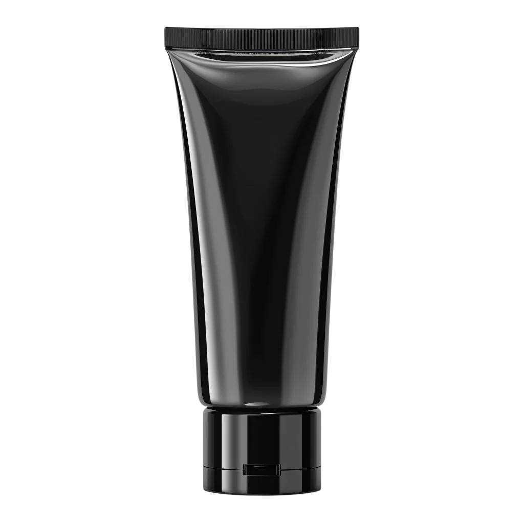 Blank Black Cosmetic Cream Squeeze Tube Free PNG