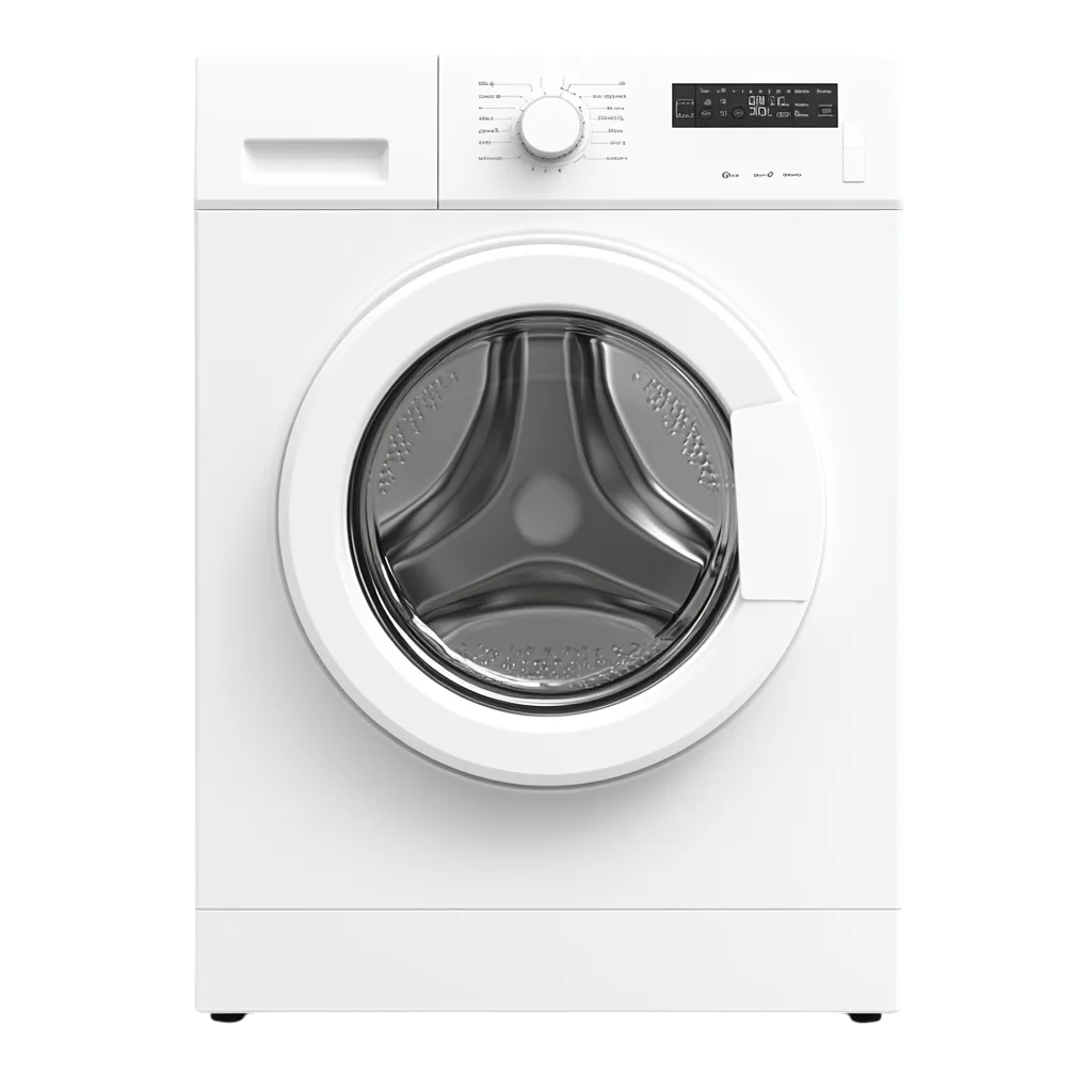 Front Load White Washing Machine Cutout Free PNG