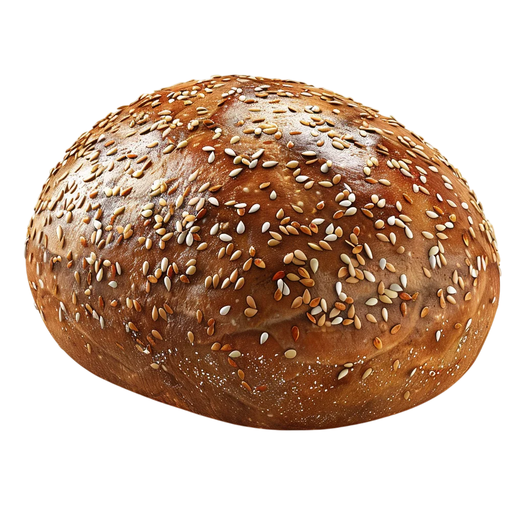Whole Grain Artisan Bread Loaf with Seeds Free PNG