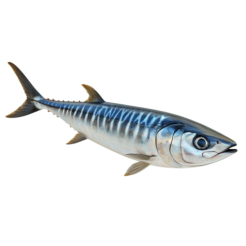 Whole Atlantic Mackerel Fish Isolated Cutout Free PNG