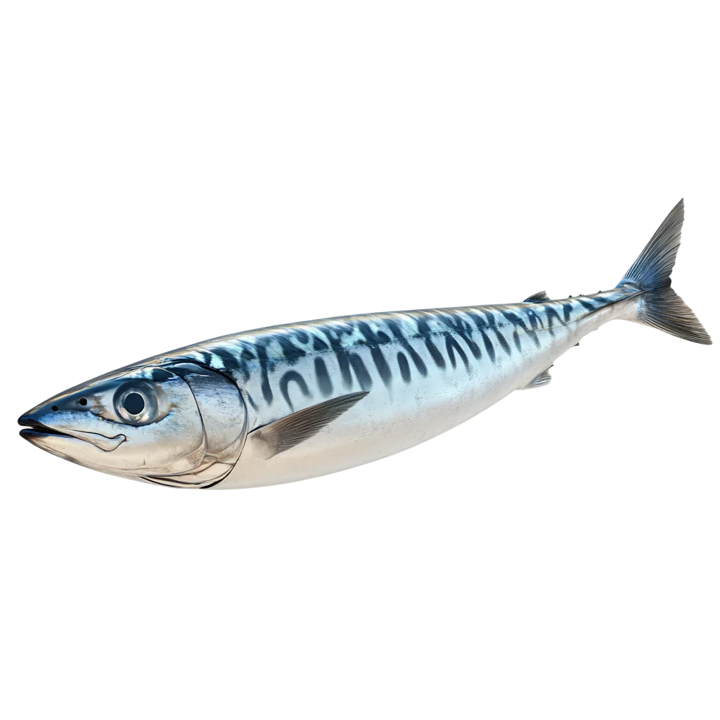 Whole Fresh Raw Mackerel Sea Fish Cutout Free PNG
