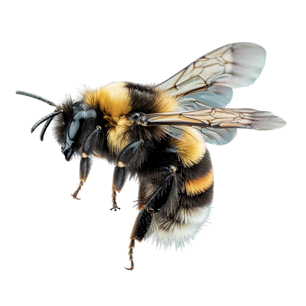 Fluffy Bumblebee Insect Flying Side View Free PNG