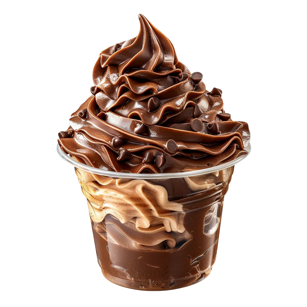 Soft Serve Chocolate Ice Cream Cup Cutout Free PNG