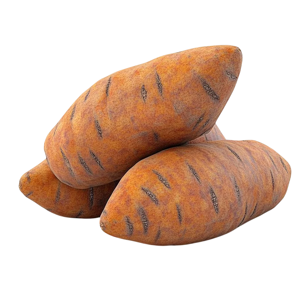 Raw Whole Sweet Potatoes Uncooked Yams Free PNG