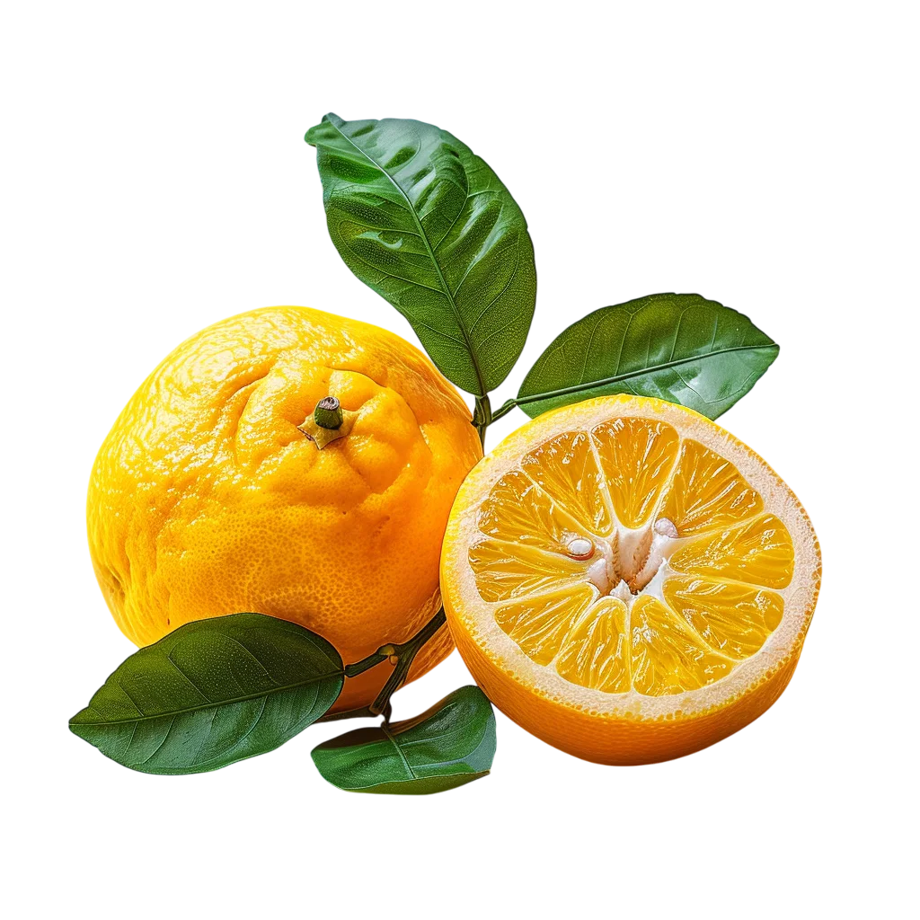 Fresh Tangerines Whole and Half Cut Fruit Free PNG