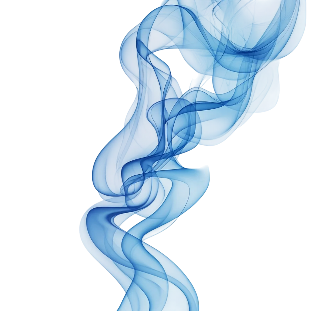 Blue Smoke Wave Abstract Flow Plume Effect Free PNG