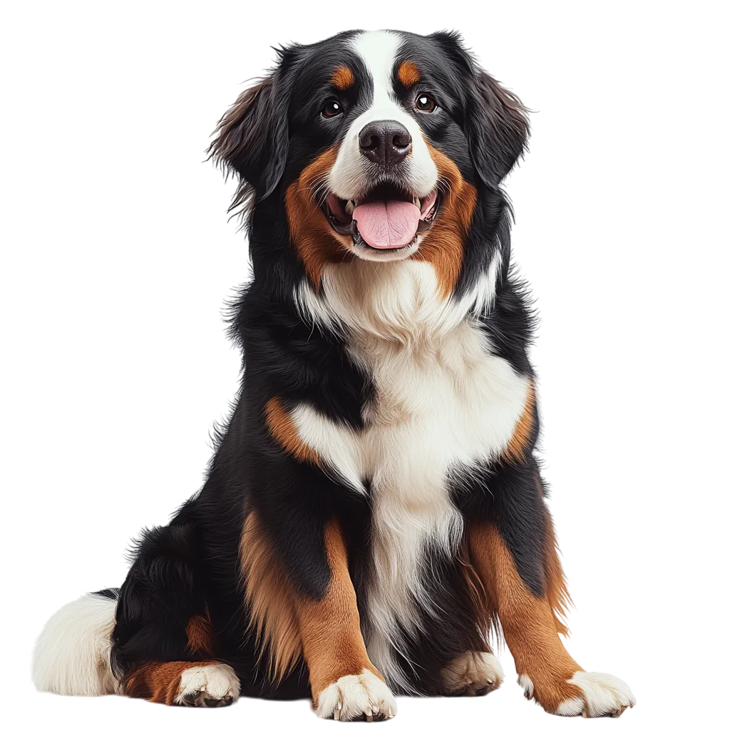 Bernese Mountain Dog Sitting Purebred Pet Free PNG