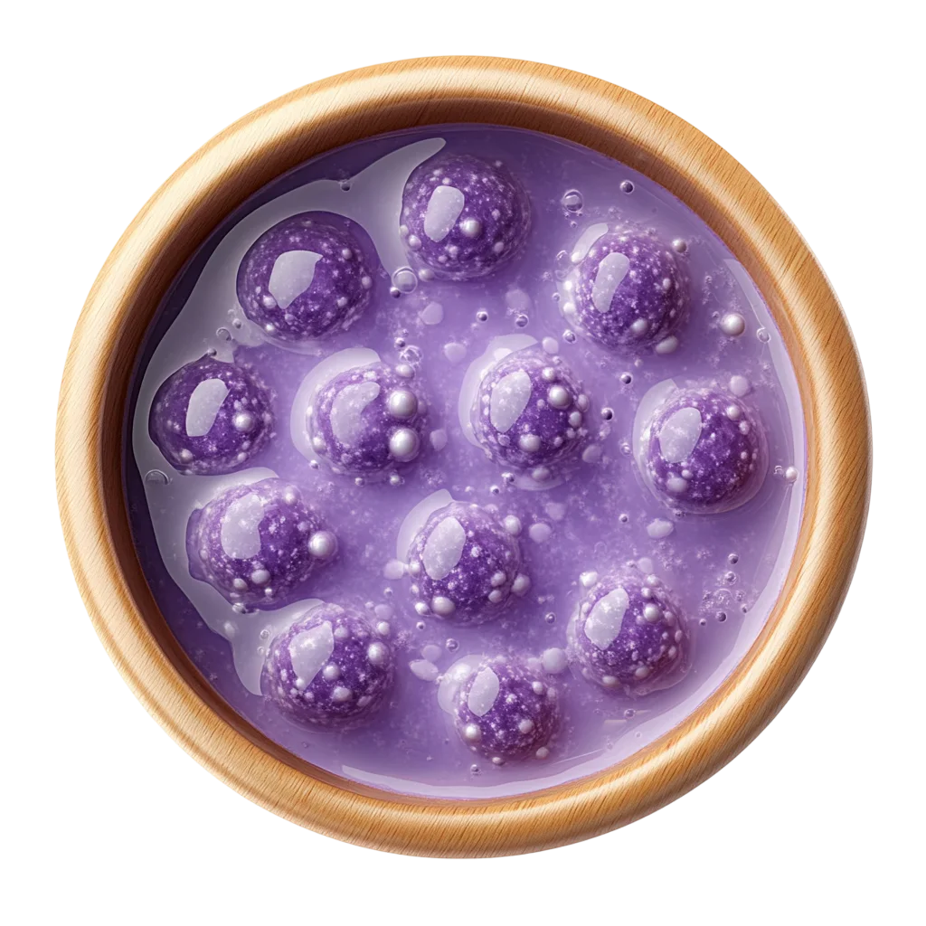 Purple Sweet Taro Tapioca Dessert Soup Bowl Free PNG