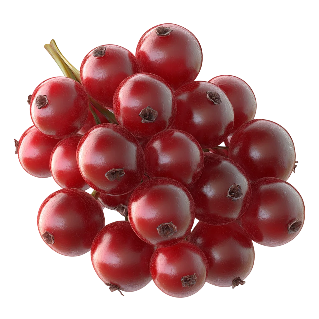 Cluster of Fresh Red Currant Berries Free PNG