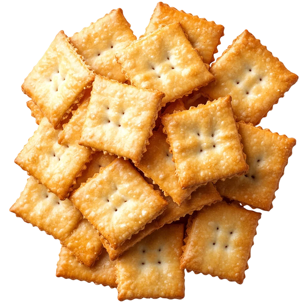Crispy Square Saltine Crackers Spread Free PNG