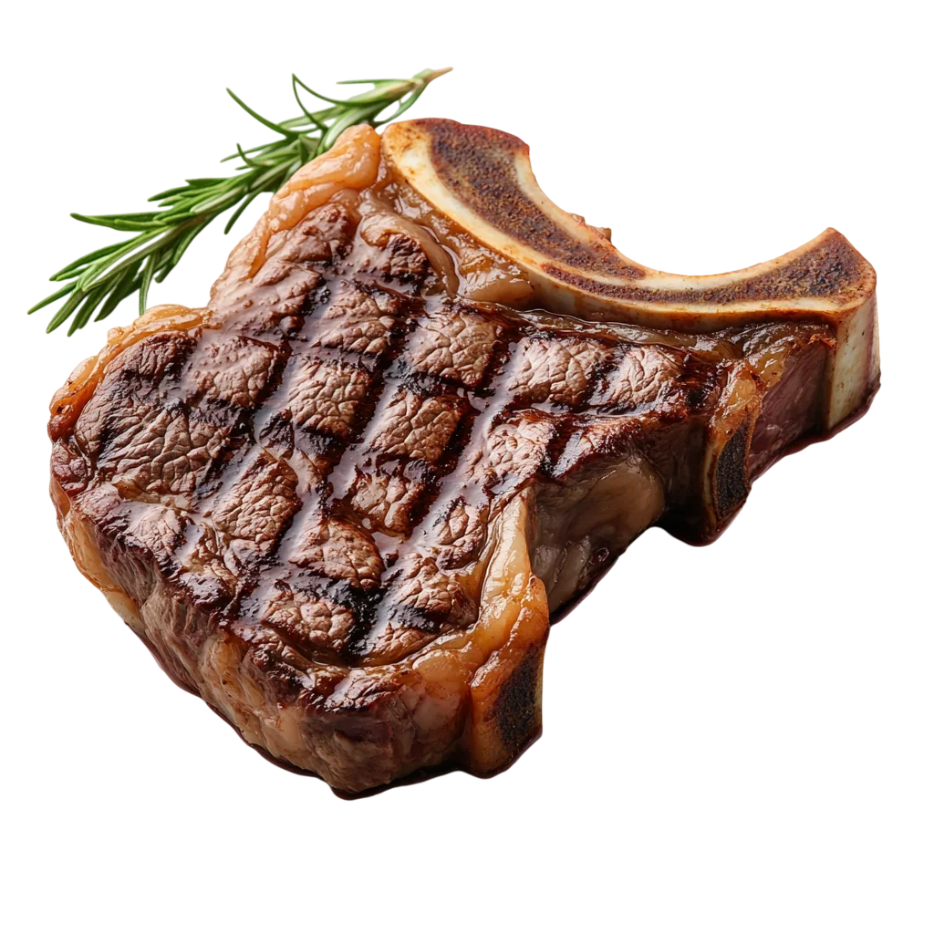 Grilled T-Bone Steak with Herb Garnish Free PNG