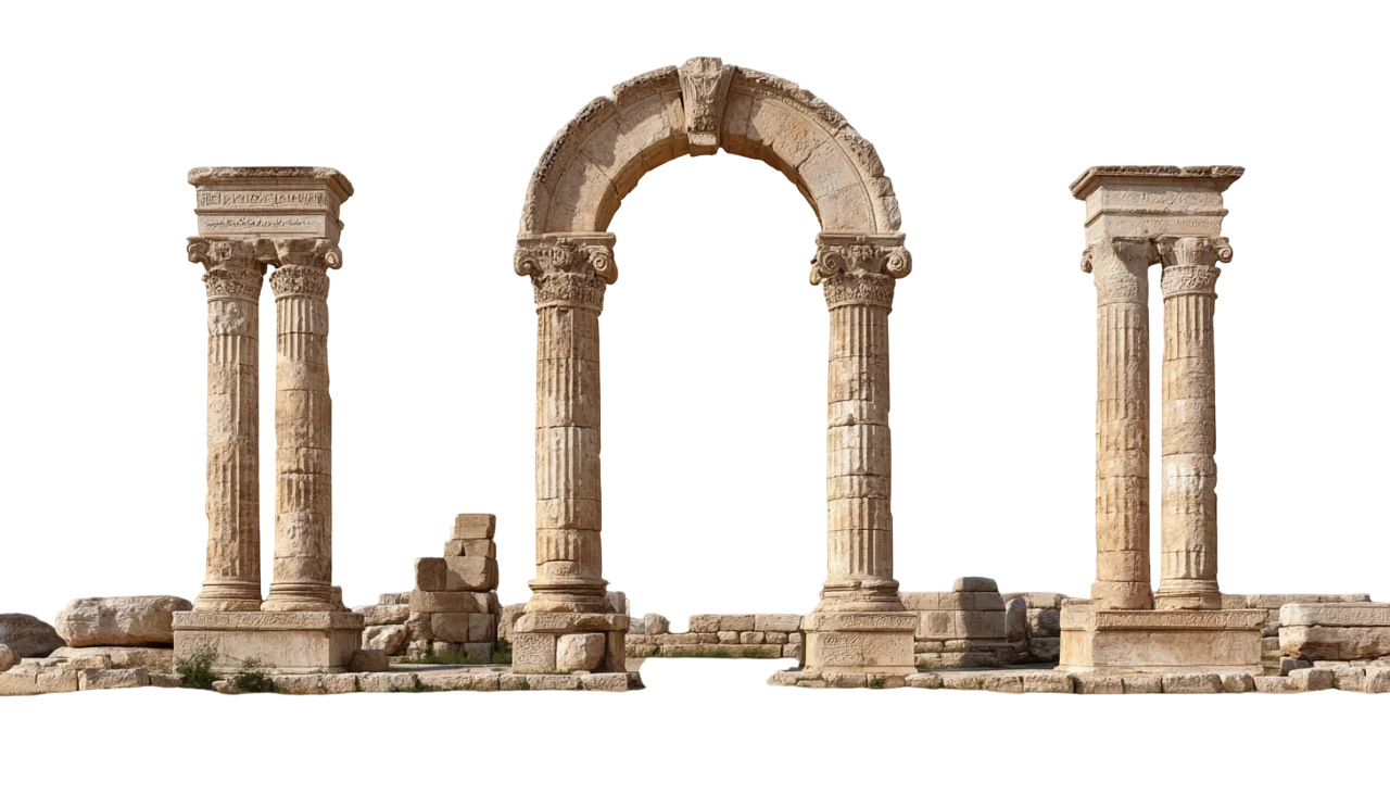 Ancient Stone Archway Ruins Landmark Free PNG