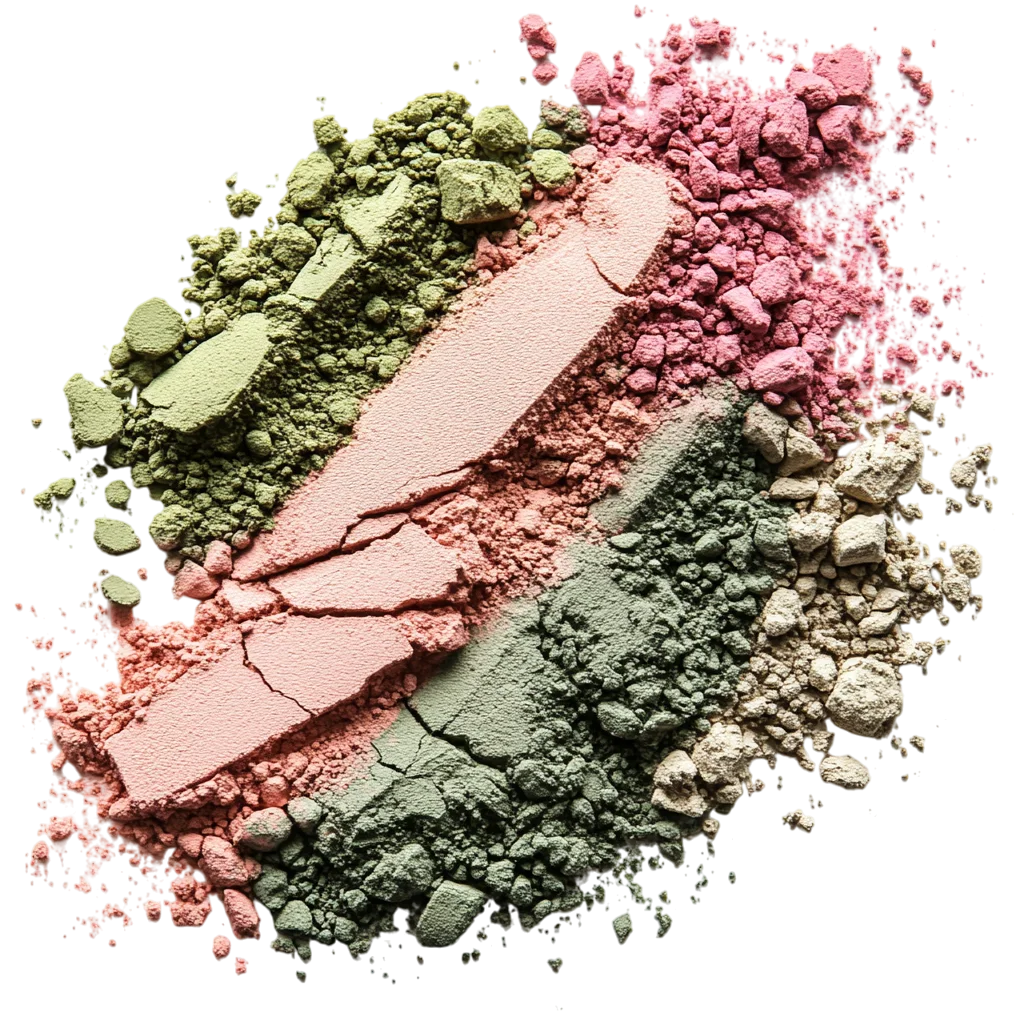 Crushed Eyeshadow and Blush Powder Swatch Free PNG