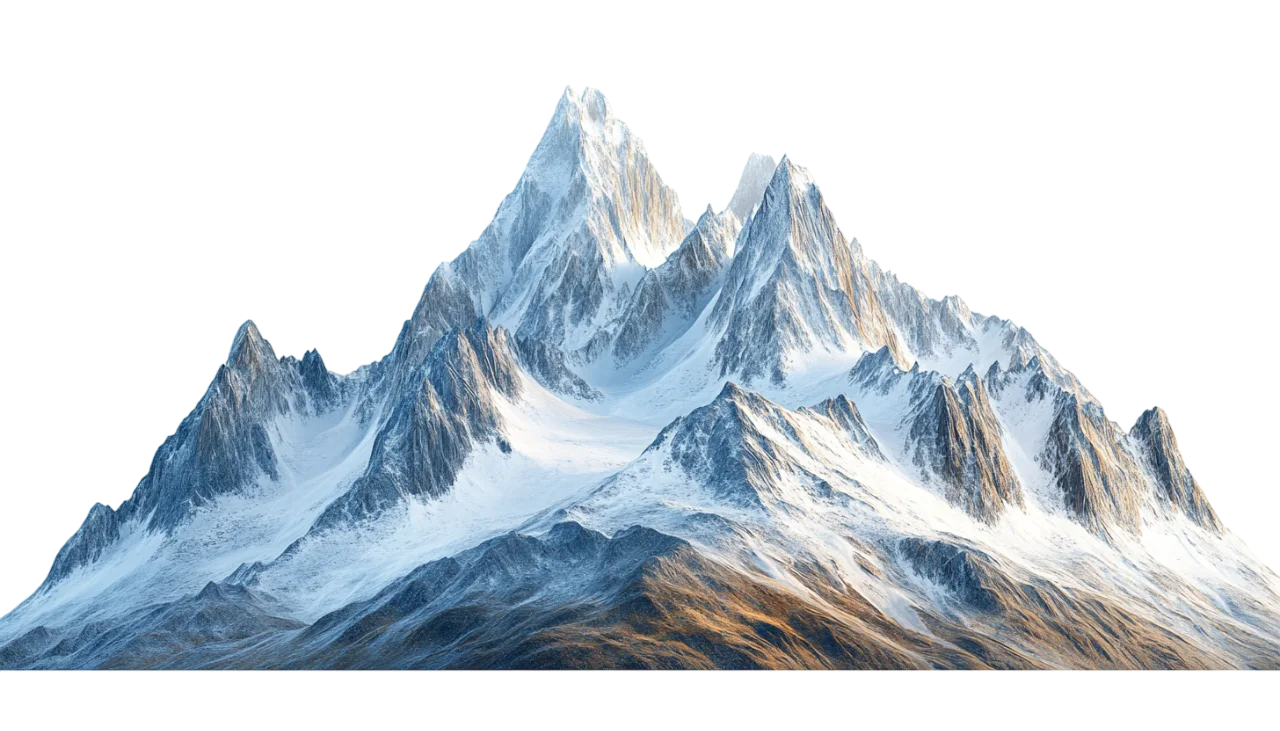 Snow Covered Mountain Ridge High Summit Free PNG