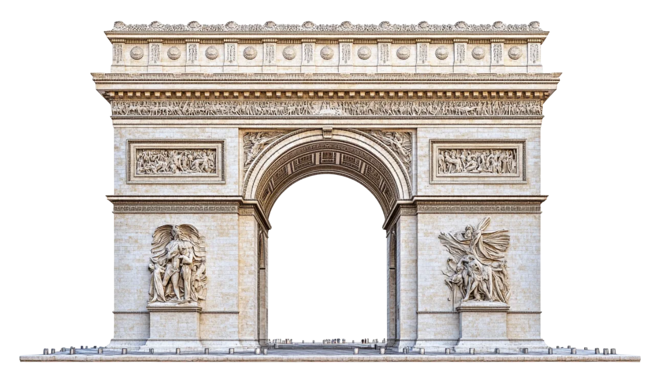 Historic Stone Archway Monument Facade Free PNG