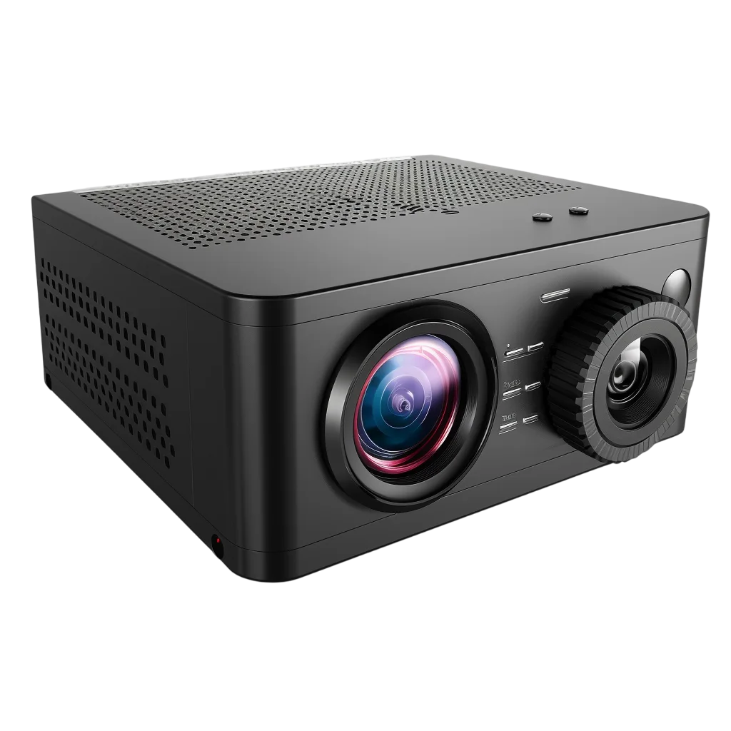 Black Digital Movie Projector with Dual Lens Free PNG
