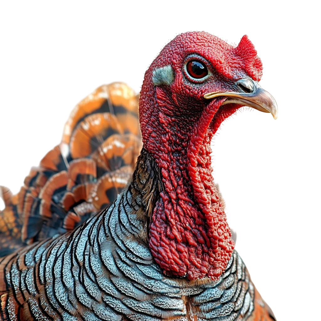 Wild Turkey Head and Neck Portrait Cutout Free PNG