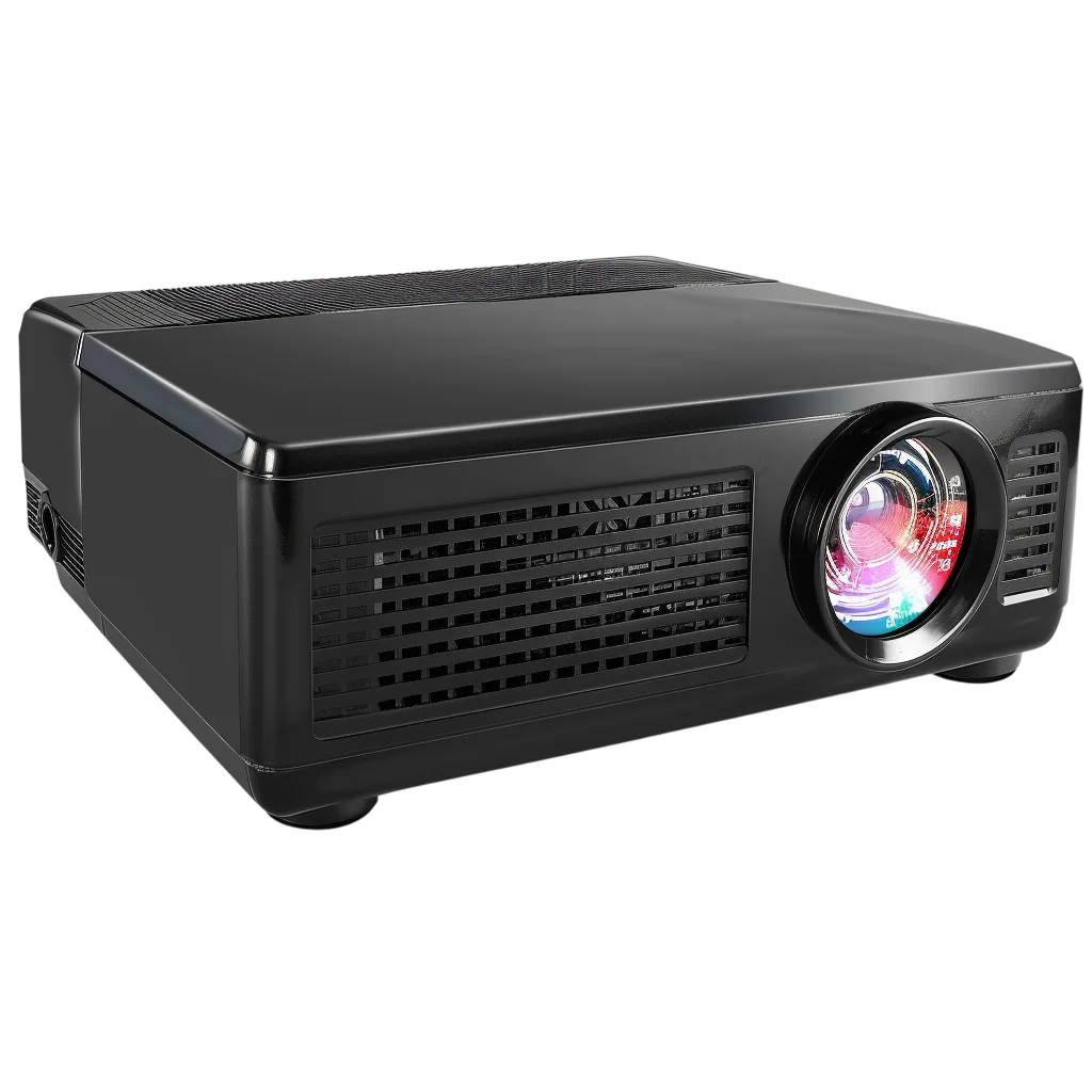 Modern Black Home Theater Video Projector Free PNG