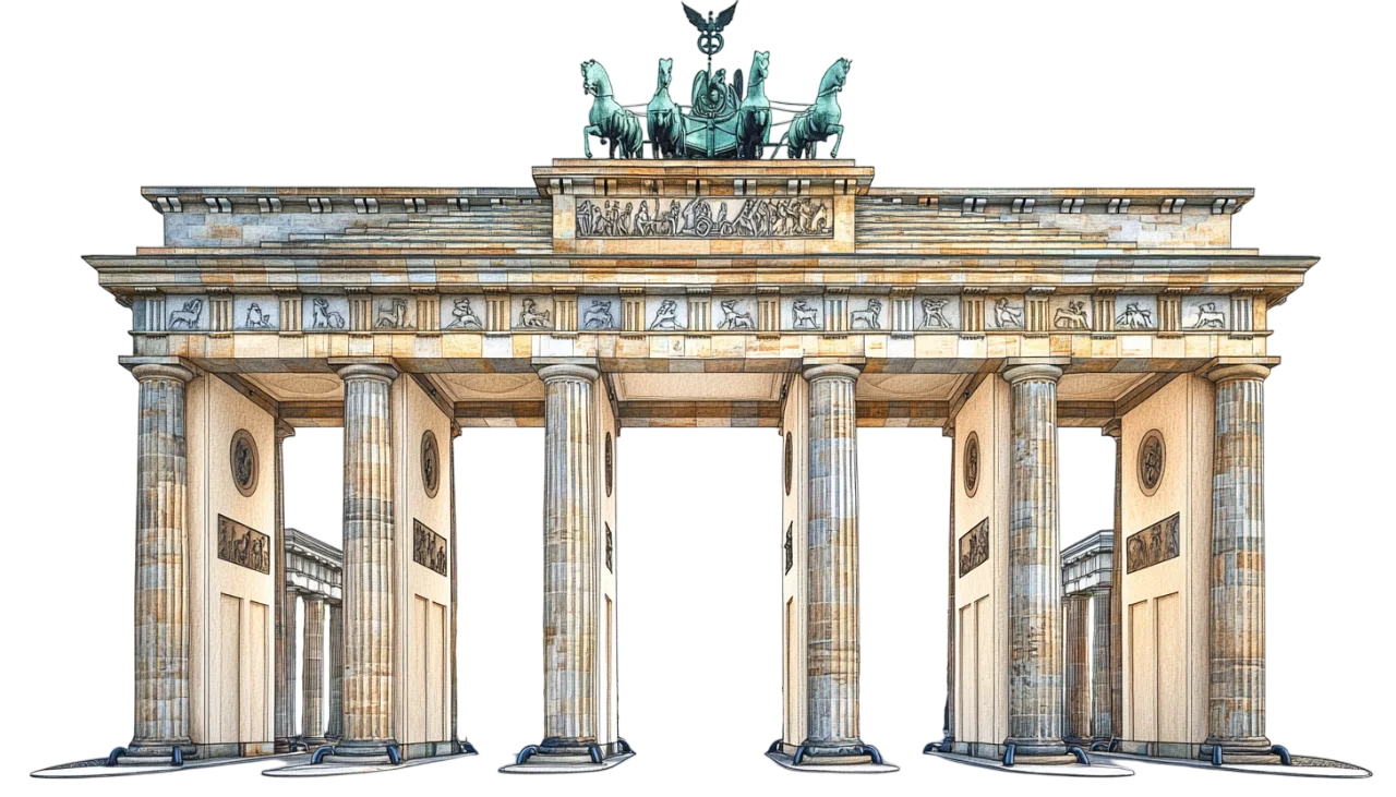 Brandenburg Gate Columns and Monument Free PNG
