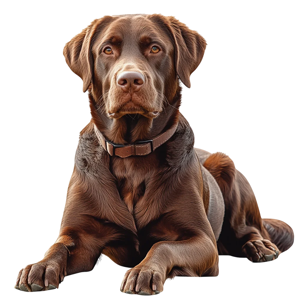Chocolate Labrador Retriever Lying Down Free PNG