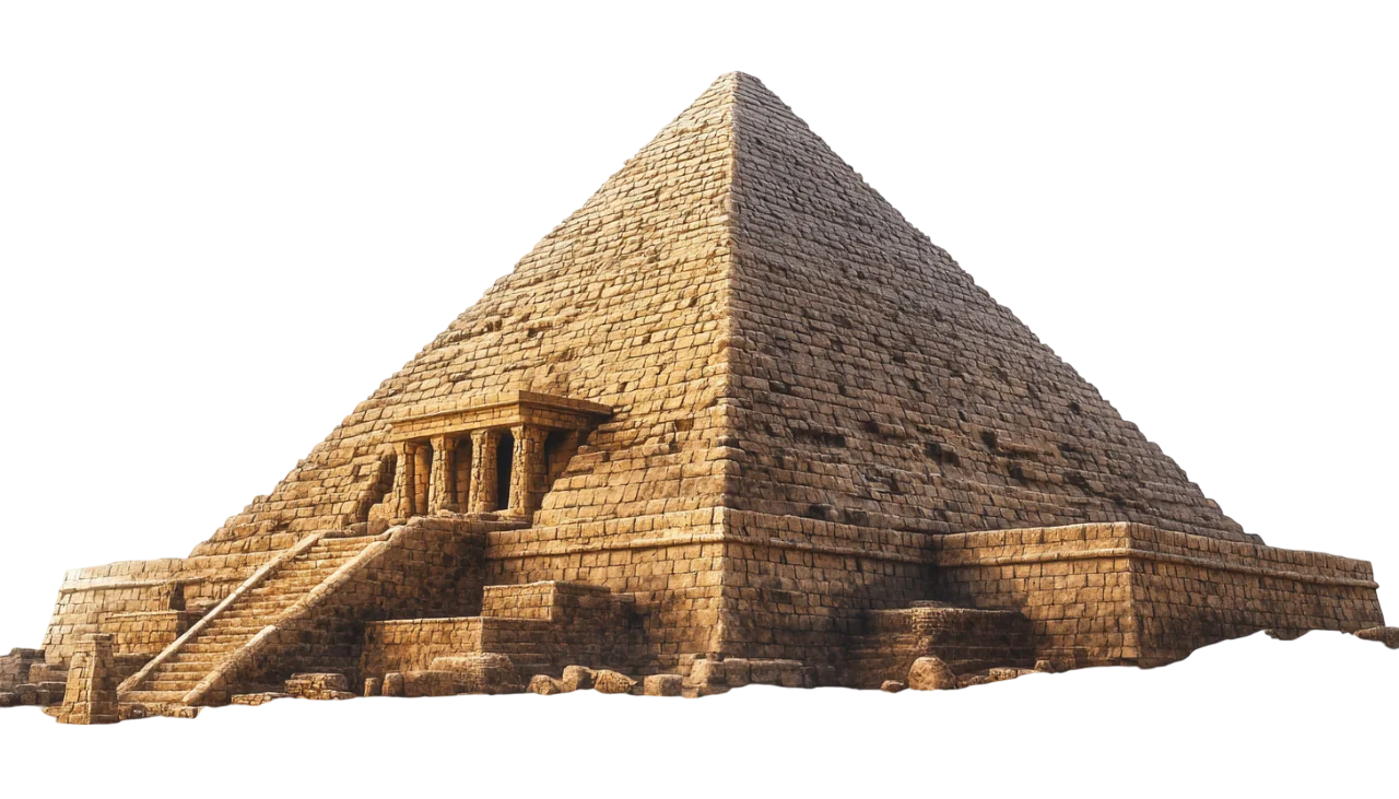 Ancient Egyptian Stone Pyramid Landmark Free PNG