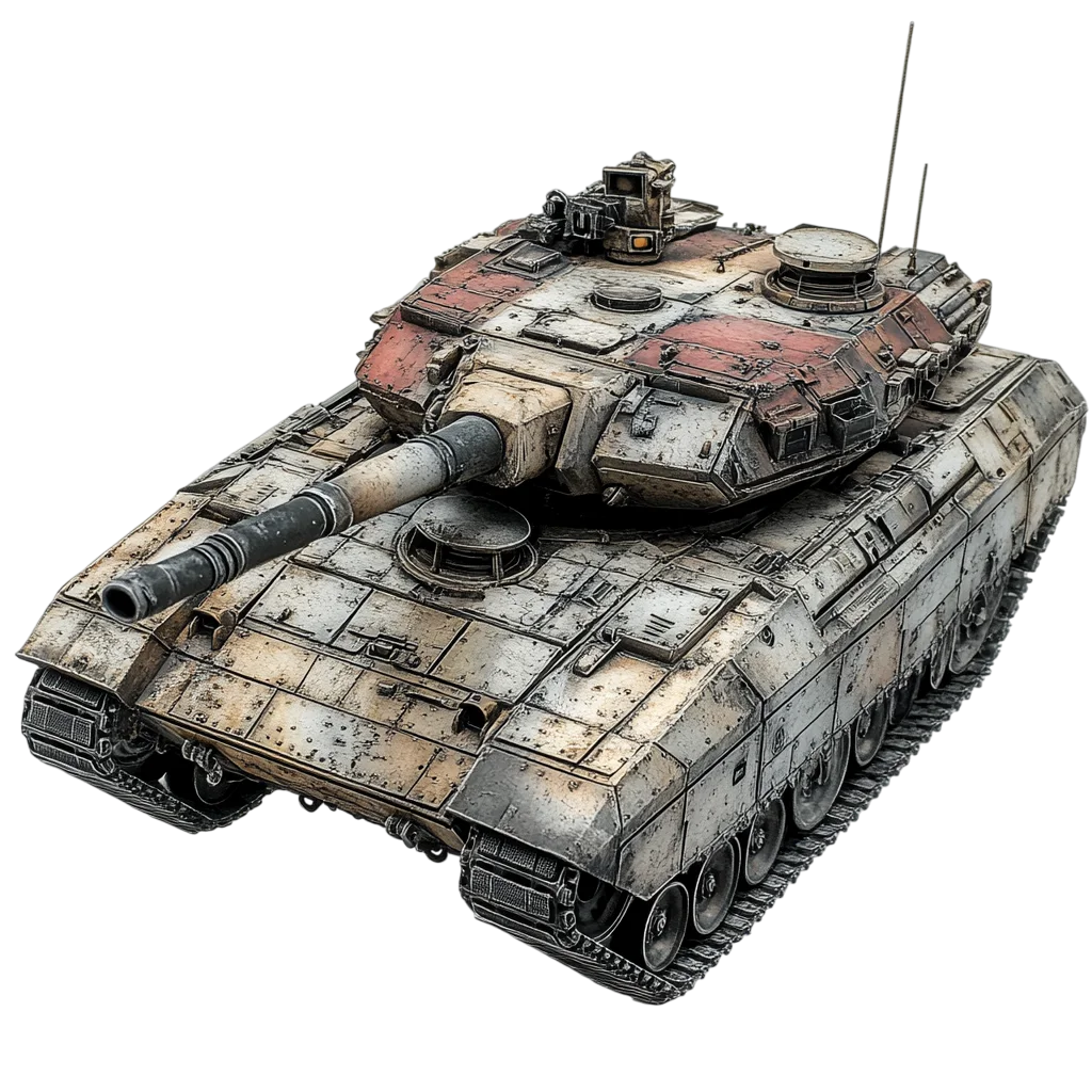 Camouflage Armored Military Battle Tank Free PNG
