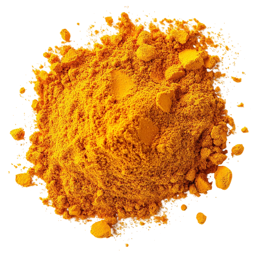 Bright Ground Turmeric Spice Powder Pile Free PNG