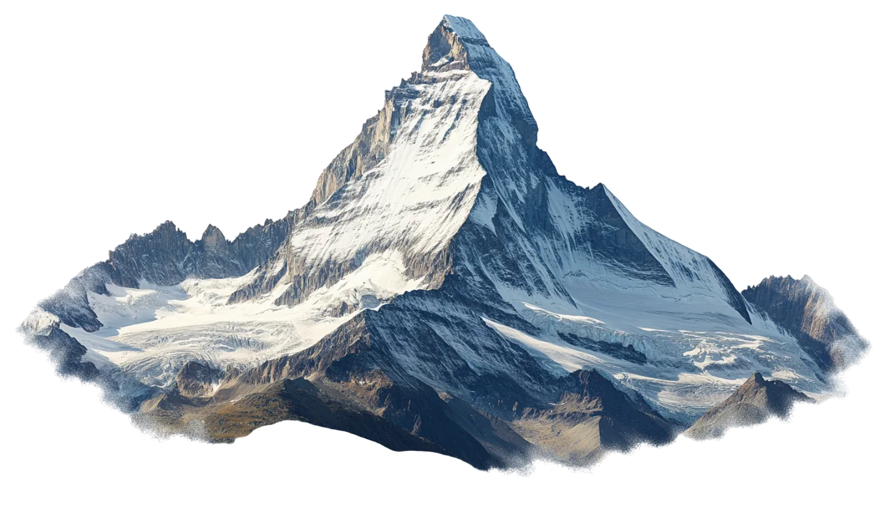 Snow Capped Alpine Mountain Peak Free PNG Cutout