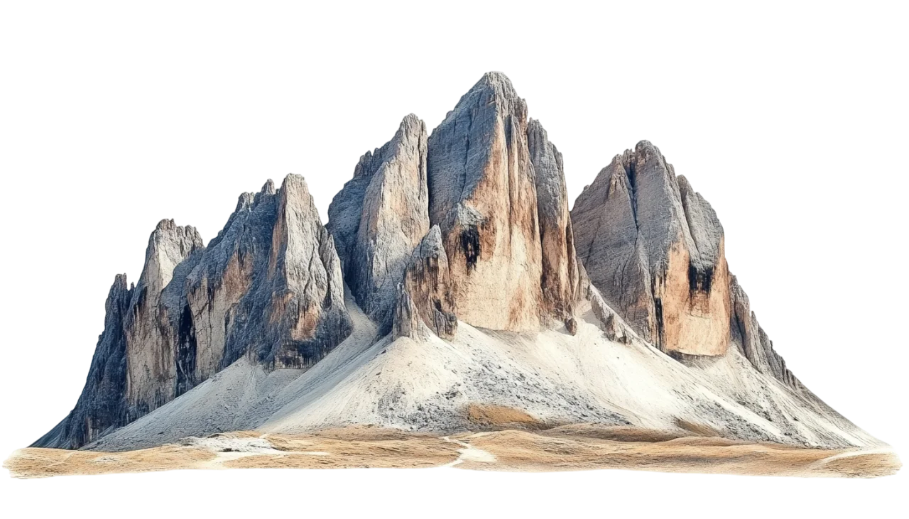 Jagged Alpine Rock Mountain Peaks Free PNG Landscape