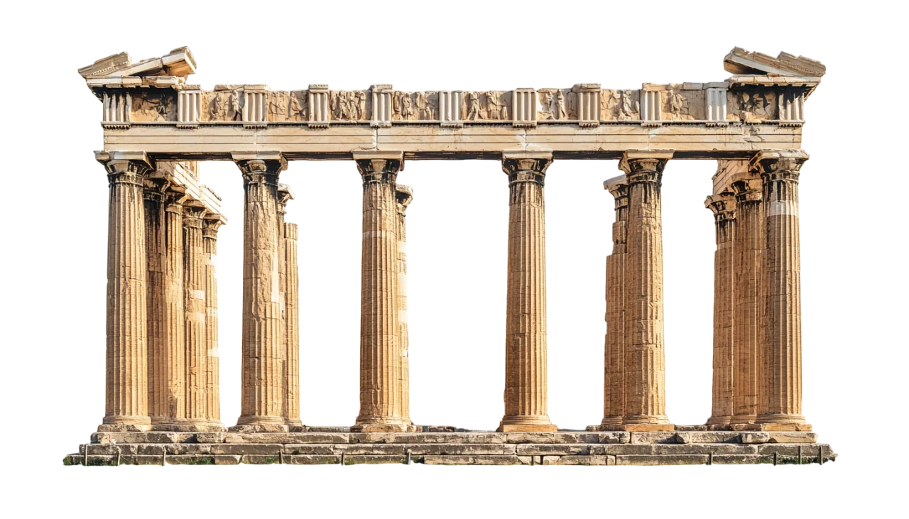Ancient Roman Stone Columns Ruins Free PNG Architecture