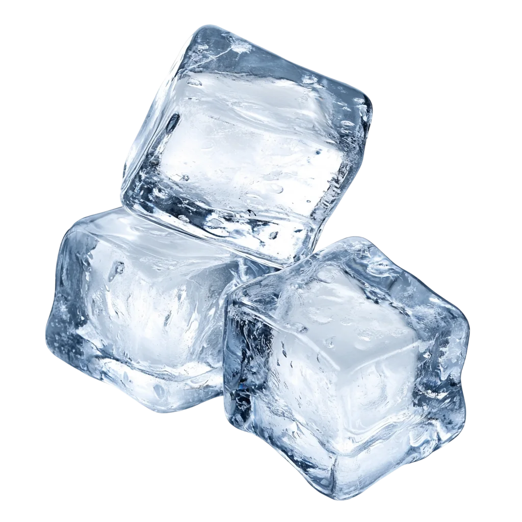 Stacked Clear Transparent Ice Cubes Free PNG