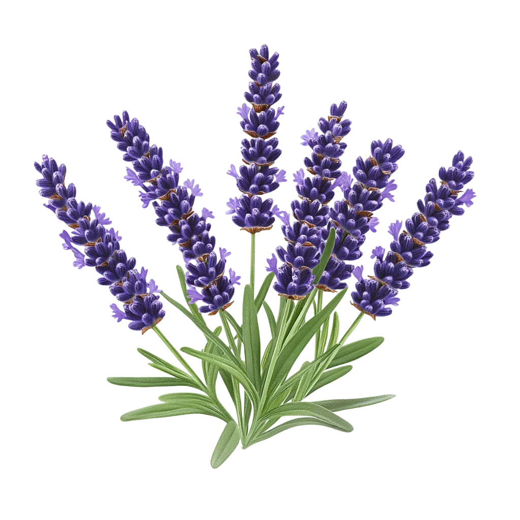 Lush Purple Lavender Bush Bunch Floral Free PNG