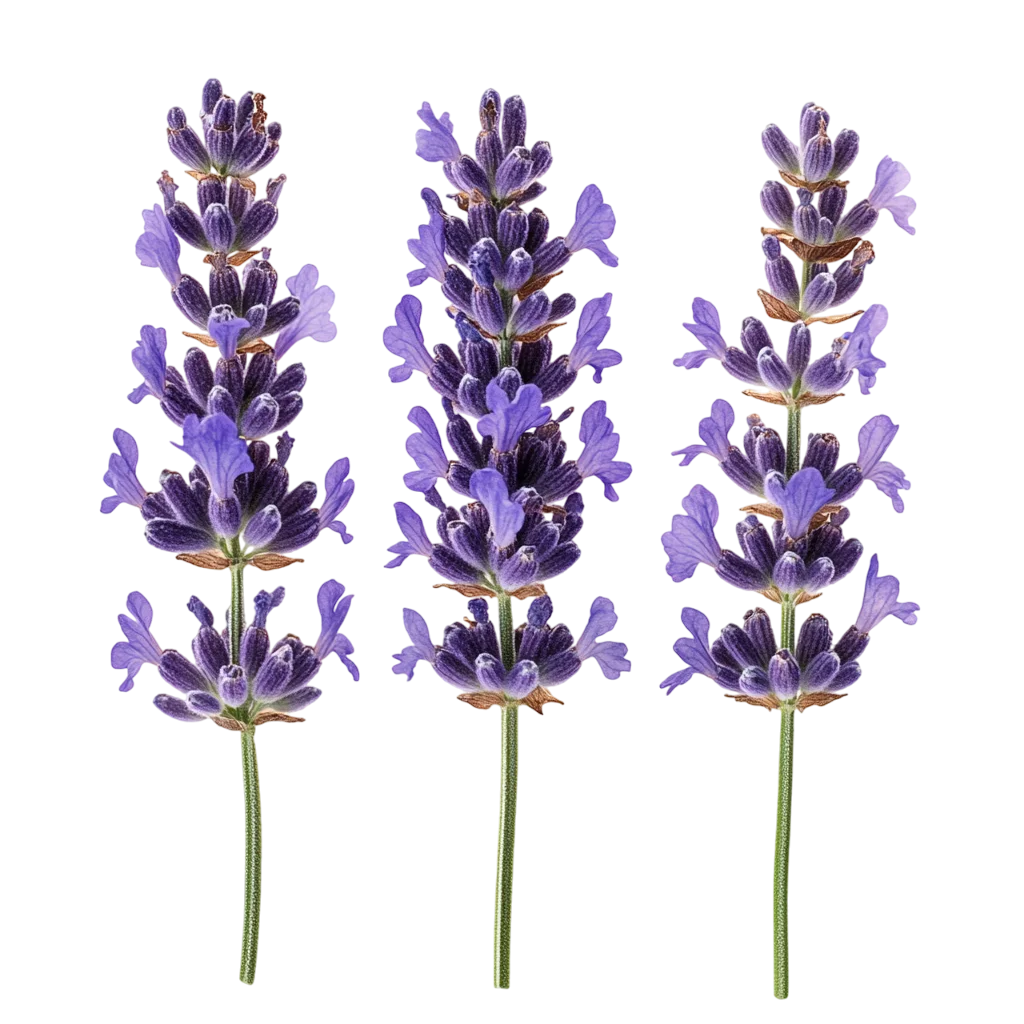 Purple Lavender Flower Stems Botanical Free PNG