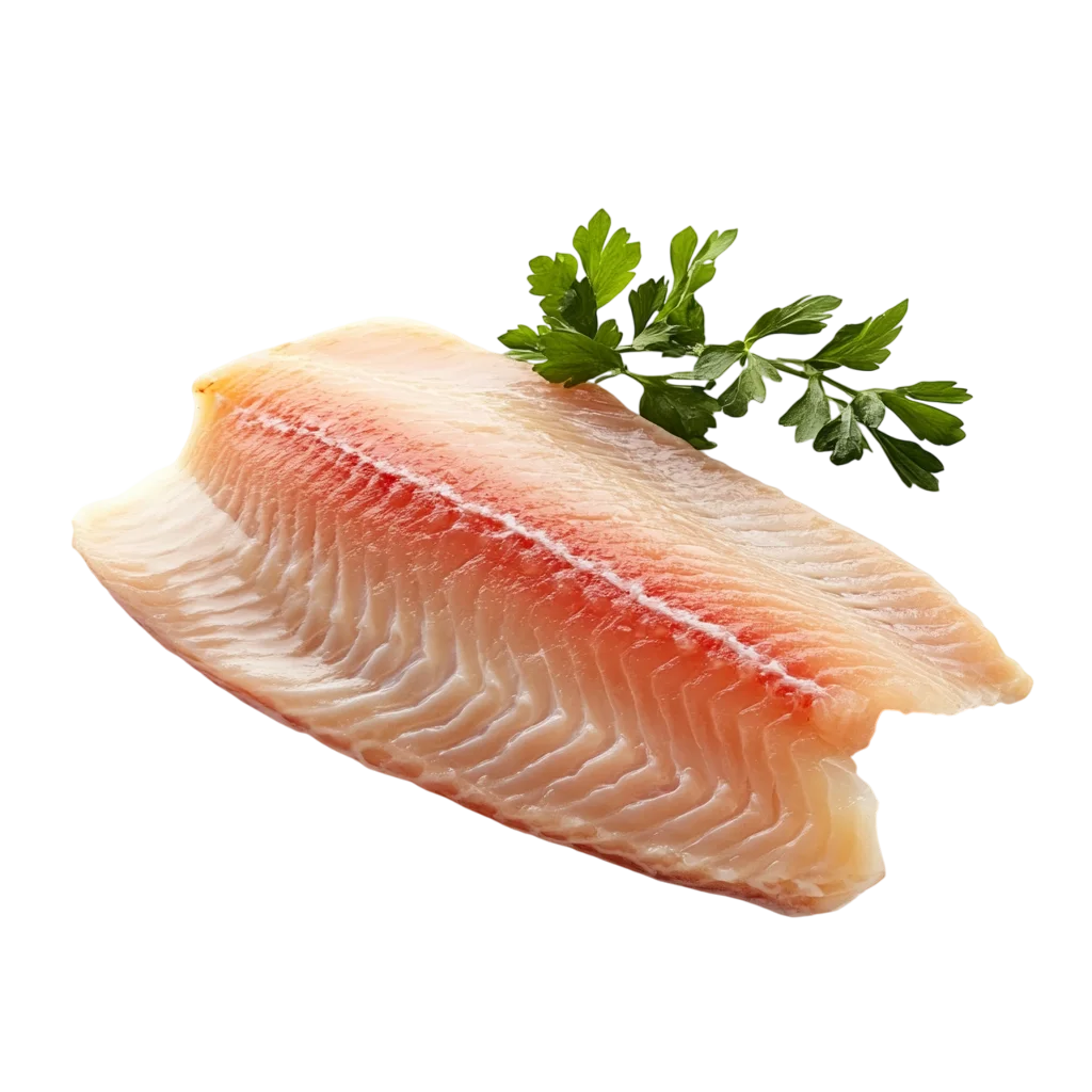 Raw Salmon Trout Fillet with Parsley Free PNG