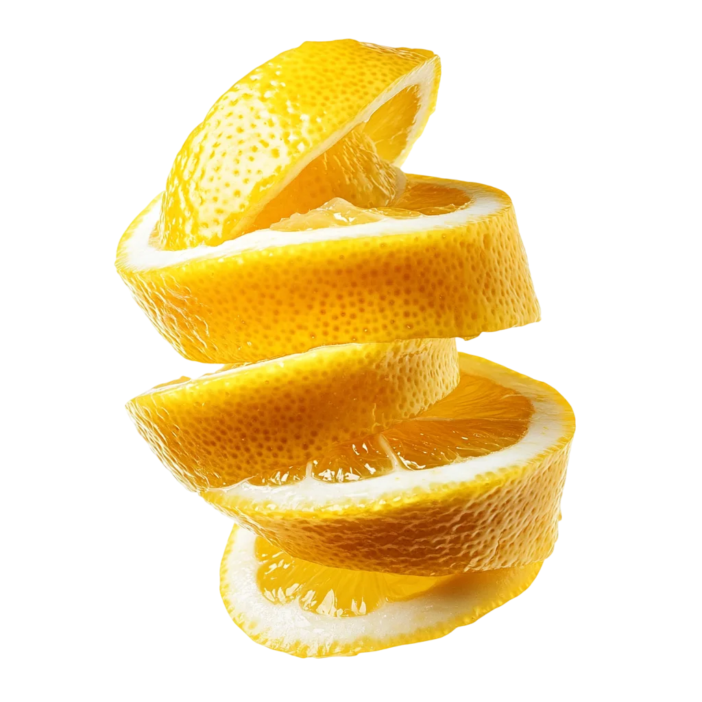 Fresh Yellow Lemon Peel Spiral Cutout Free PNG