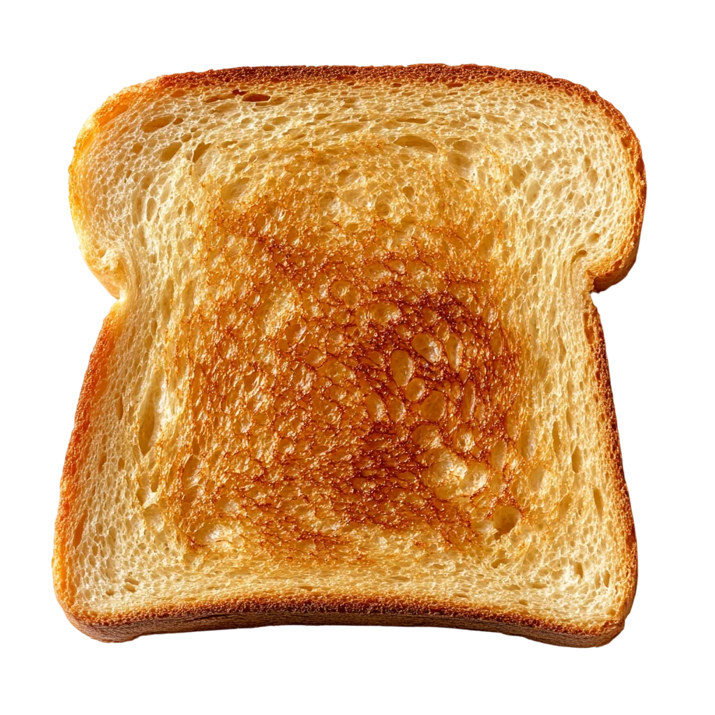 Crispy Golden Brown Toasted Bread Slice Free PNG