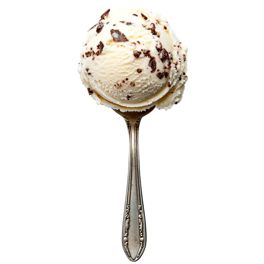 Scoop of Stracciatella Chocolate Chip Ice Cream Free PNG