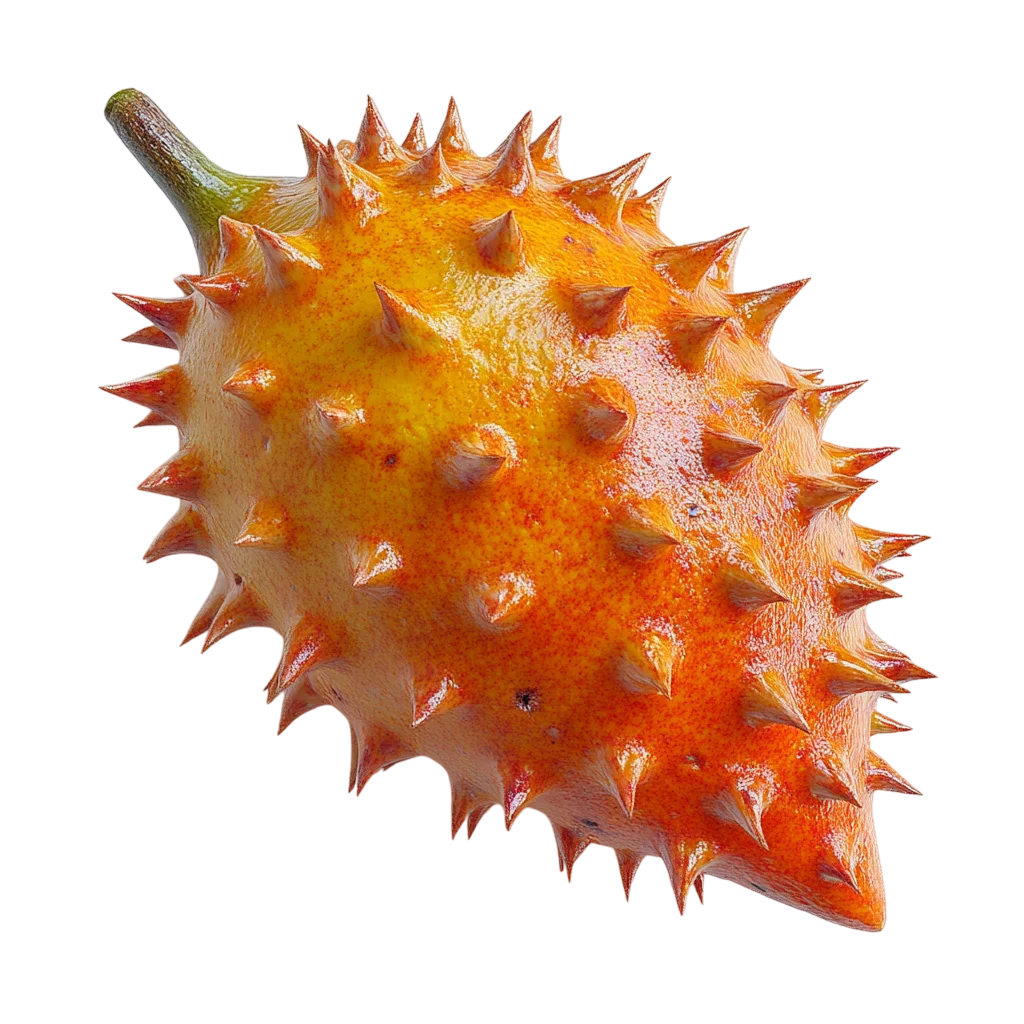 Exotic African Kiwano Horned Melon Fruit Free PNG