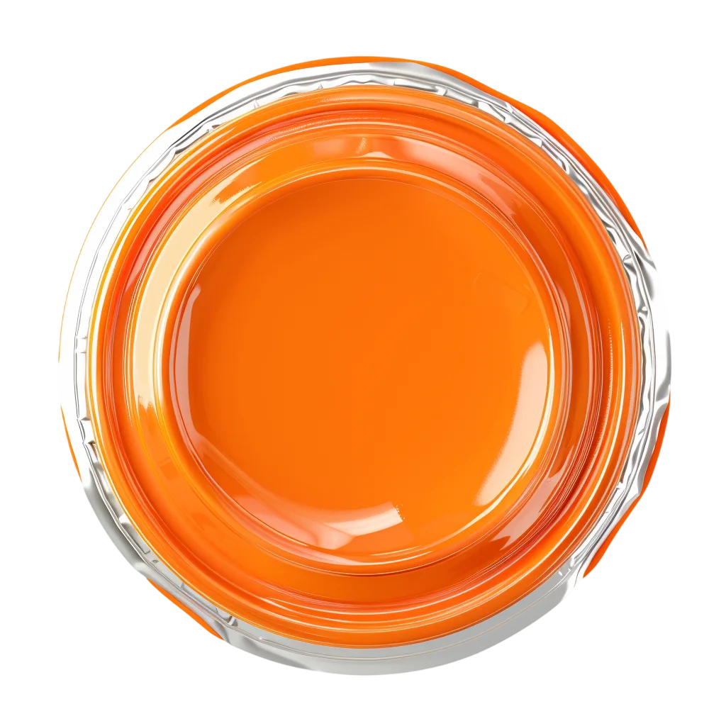 Bright Orange Sauce Dip in Round Bowl Free PNG