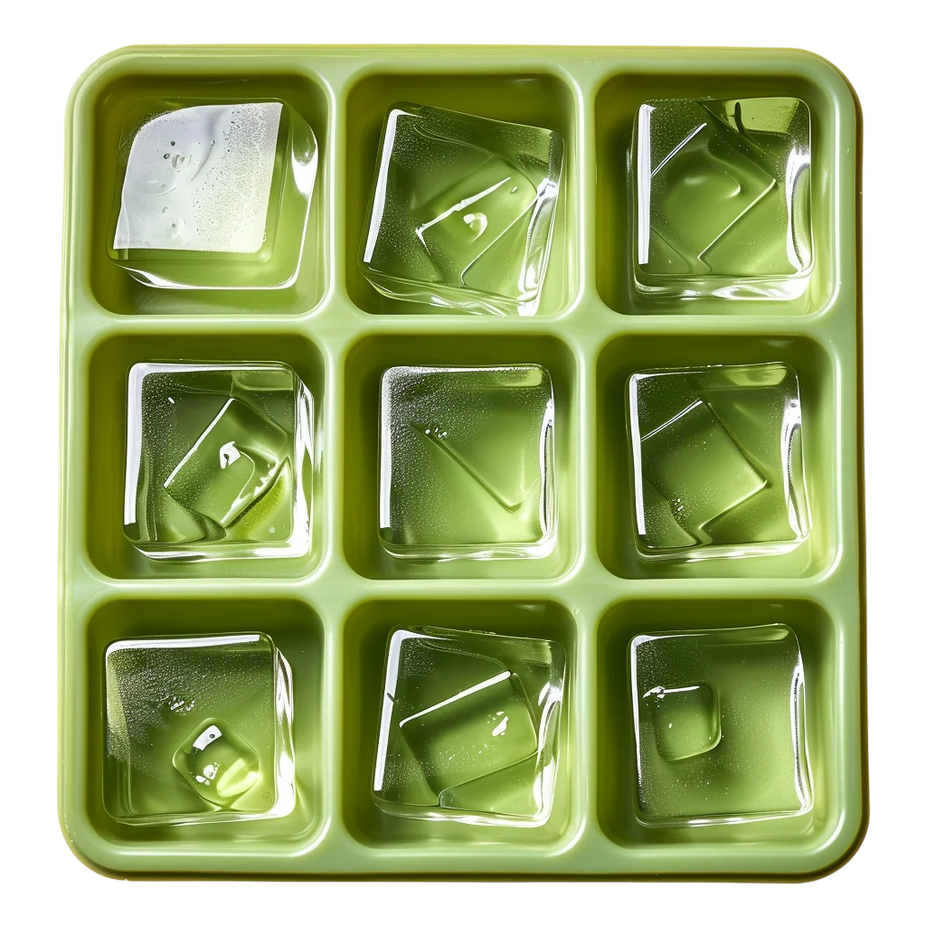 Green Silicone Ice Cube Tray Grid Free PNG Tool