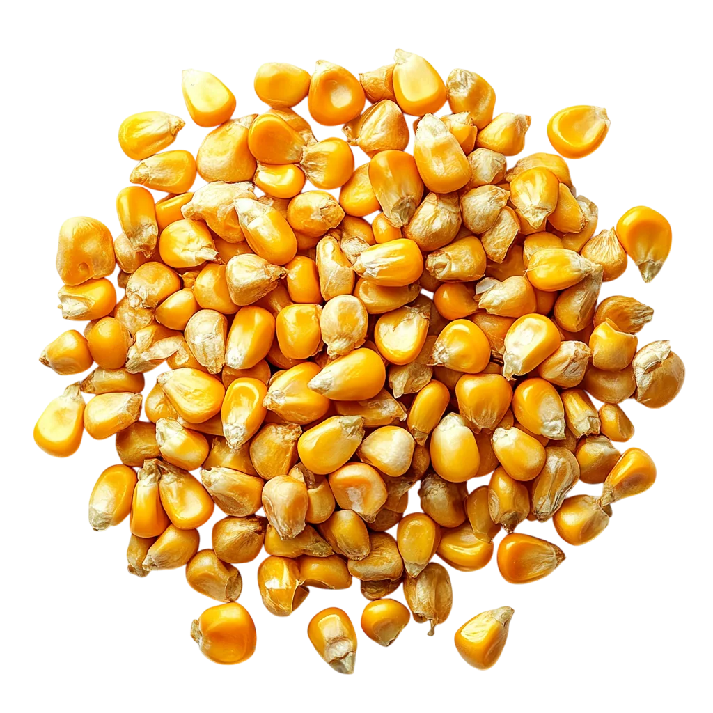 Heap of Yellow Dried Corn Kernels Free PNG Cutout