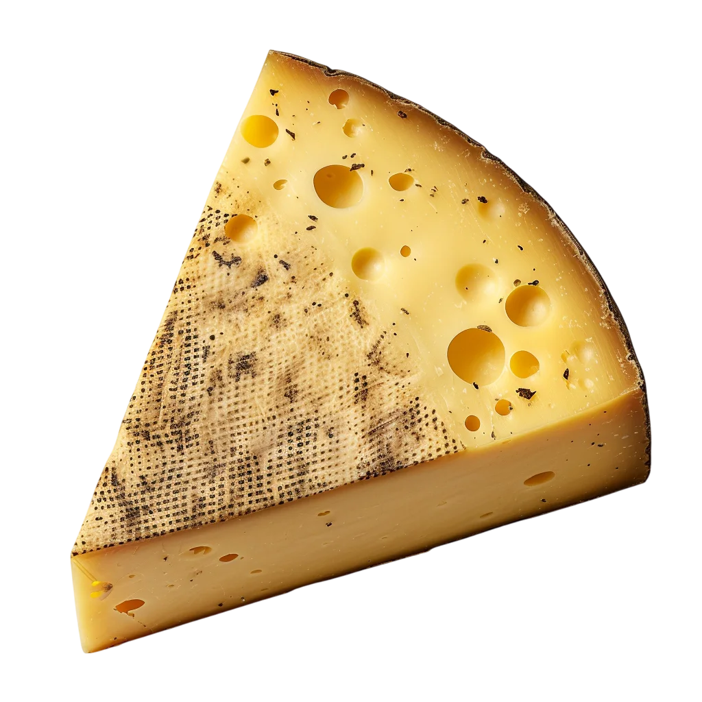 Gourmet Hard Cheese Wedge Slice Free PNG Cutout