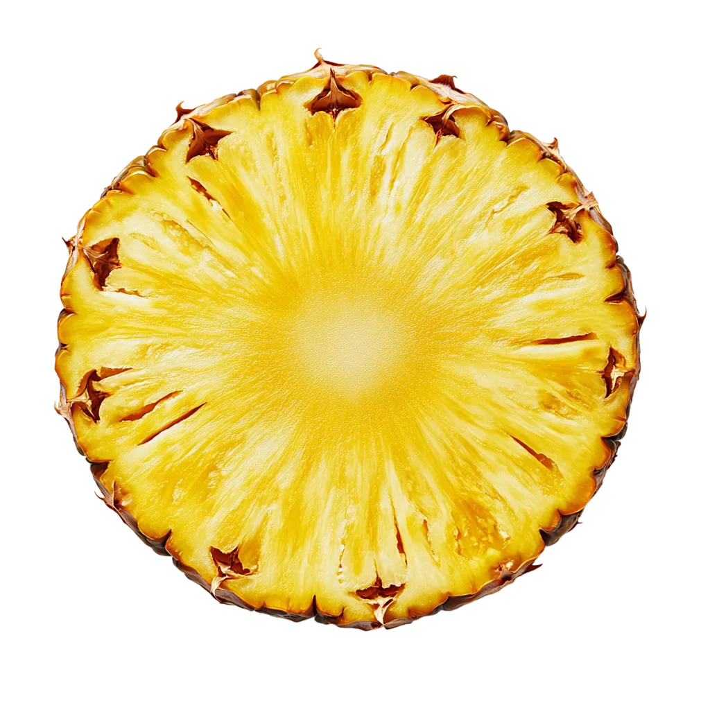 Round Sliced Pineapple Ring Free PNG Food Cutout
