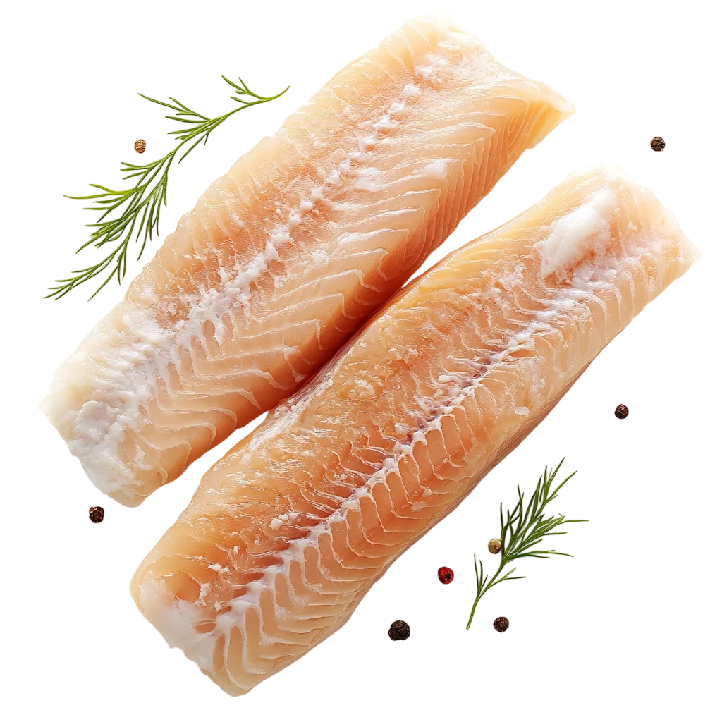 Fresh Raw Fish Fillets with Rosemary Herb Free PNG