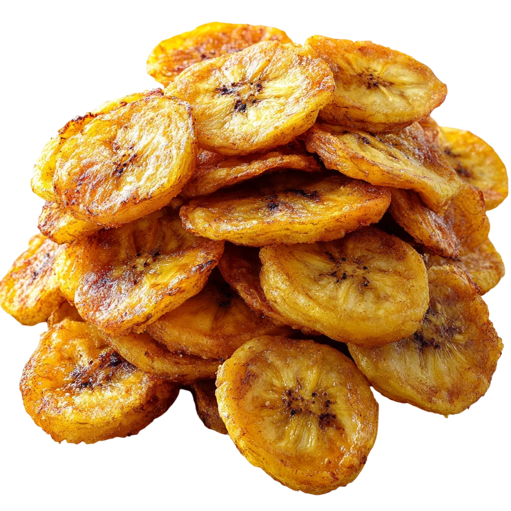 Crispy Golden Fried Plantain Chips Free PNG Food