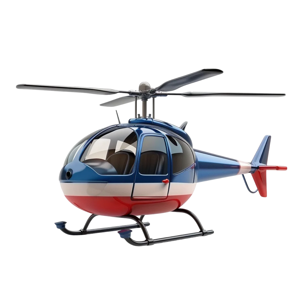 Blue and Red Toy Helicopter Model Free PNG Cutout