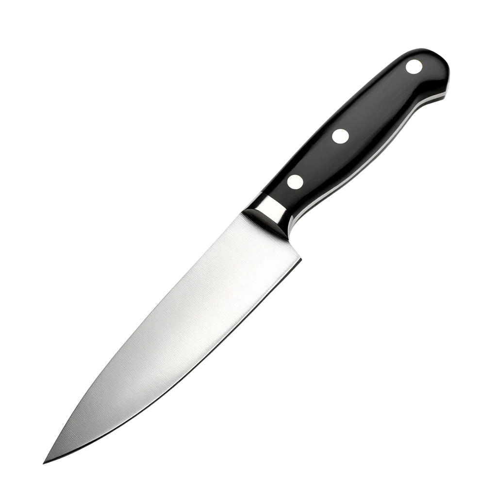 Sharp Stainless Steel Chef Kitchen Knife Free PNG