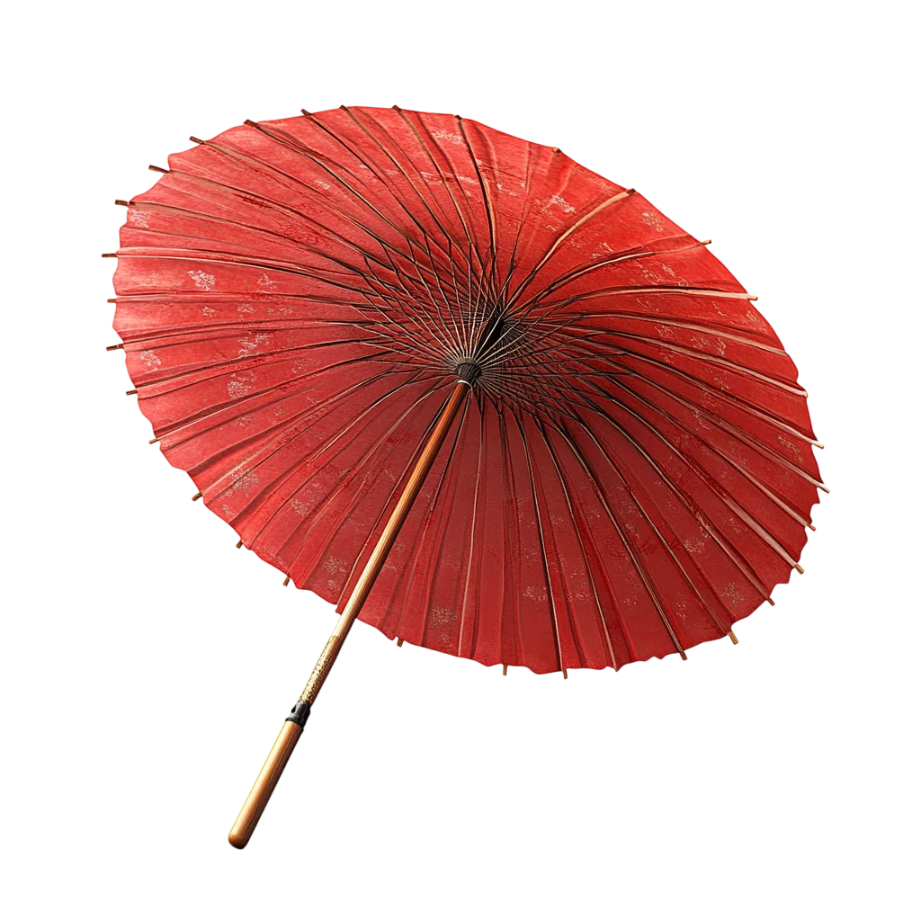 Traditional Red Paper Parasol Umbrella Free PNG
