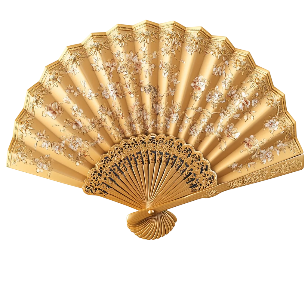 Open Wooden Hand Folding Fan Free PNG Accessory